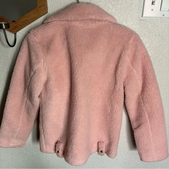 Beach Riot NWT Sherpa Moto Jacket Pink - Picture 8 of 10